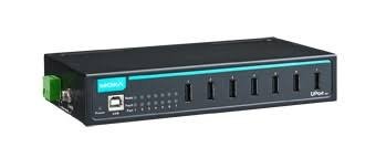 MOXA UPort 407-7 Ports Industrial-Grade USB Hub, with Adapter, Operating Temperature 0 to 60°C