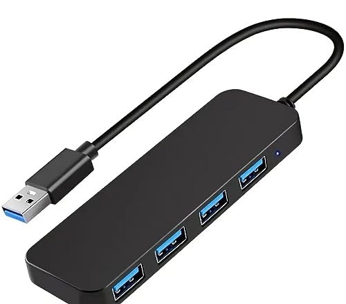 Concentrador USB 3.0, concentrador USB de 4 puertos Divisor USB Expansor USB para computadora portatil, unidad Flash, Disco Duro, consola, impresora, teclado, Camara, mause