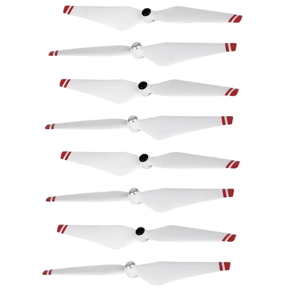 Compatible 9450 Propeller Set for Phantom 3 Drone Series Including Advanced Standard Pro SE and Vision Models Replacement Drone Accessories(White Red 8pcs)