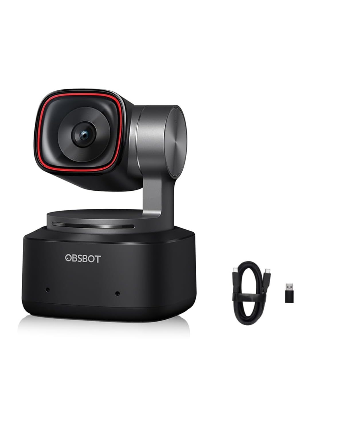 OBSBOT Tiny 2 AI Webcam 4K, 1/1.5" Sensor, 60FPS, Auto Focus & HDR | PTZ Voice/Gesture Control, AI Tracking | Ideal for Streaming, Meetings, PC (USB Web Camera)