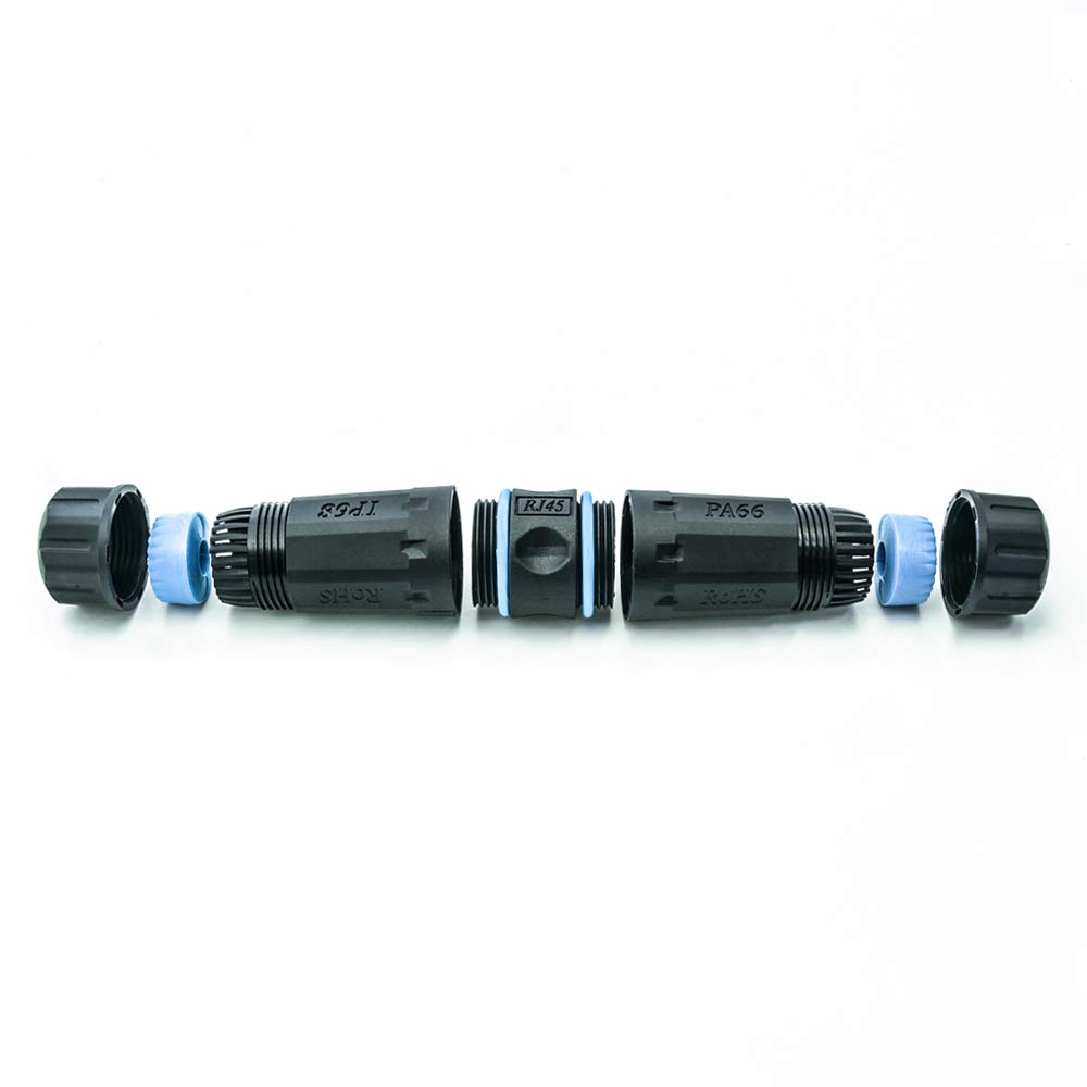InstallerParts Cat.6 Shielded RJ45 Outdoor Waterproof Inline Coupler, 50 Pack