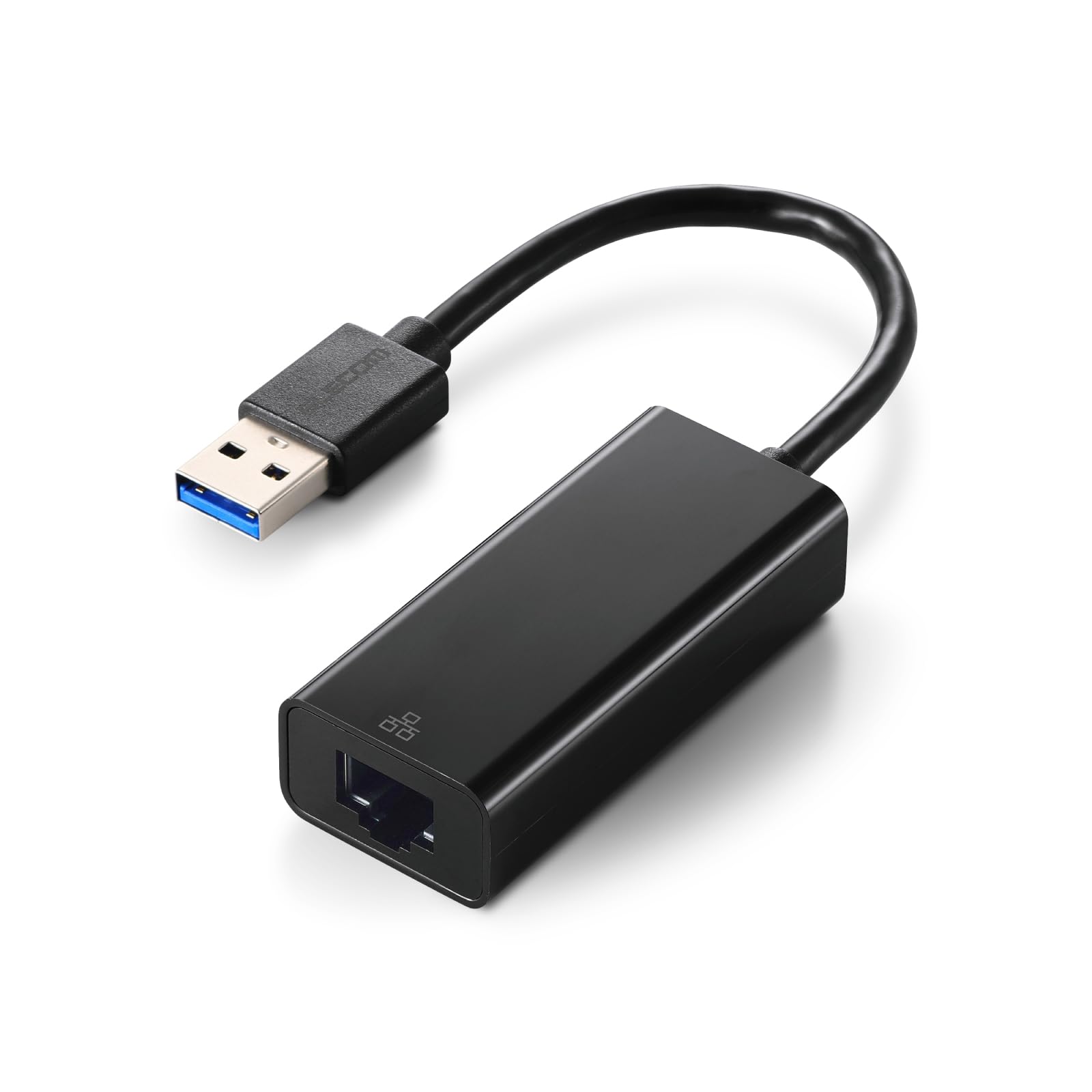 Elecom EDC-GUA3V3E-B USB Type A Wired LAN Adapter for Nintendo Switch/Windows/macOS (Black)