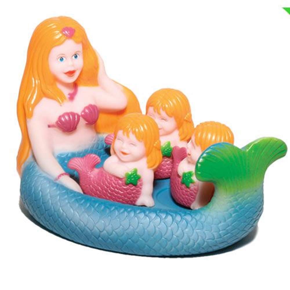 Playmaker Toys Rubber Baby Bath Animal Family Toy Sets (Mermaid)