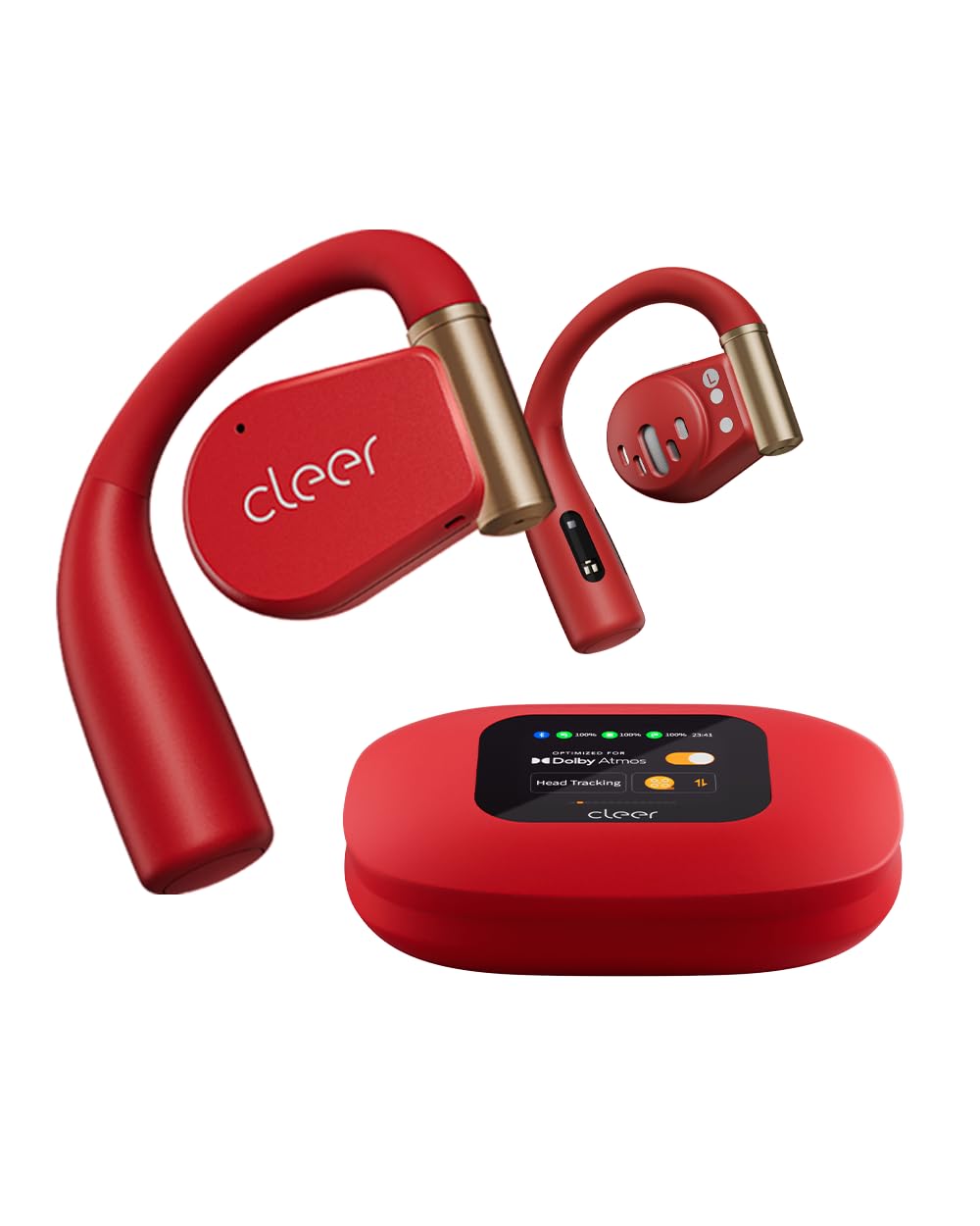 Cleer ARC 3 Sports Pro Open Ear Headphones, Red