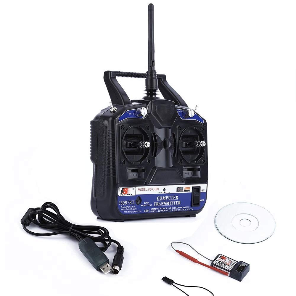 FlySky FS-CT6B 6CH 2.4GHz RC Transmitter with FS-R6B Receiver