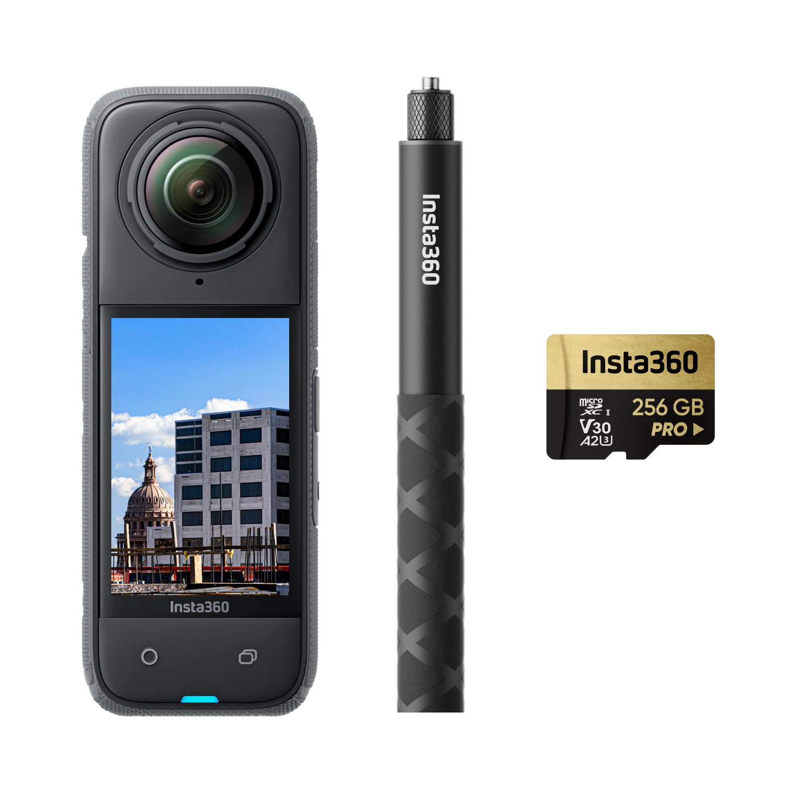 Insta360 X4 Construction Bundle - 360° Camera, 8K30fps HDR Video, 72MP Photo, 11K Timelapses, Supports DroneDeploy, OpenSpace, Cupix, Oculo, WhiteHelmet, Reconstruct, SoftRoid, PlanRadar & More