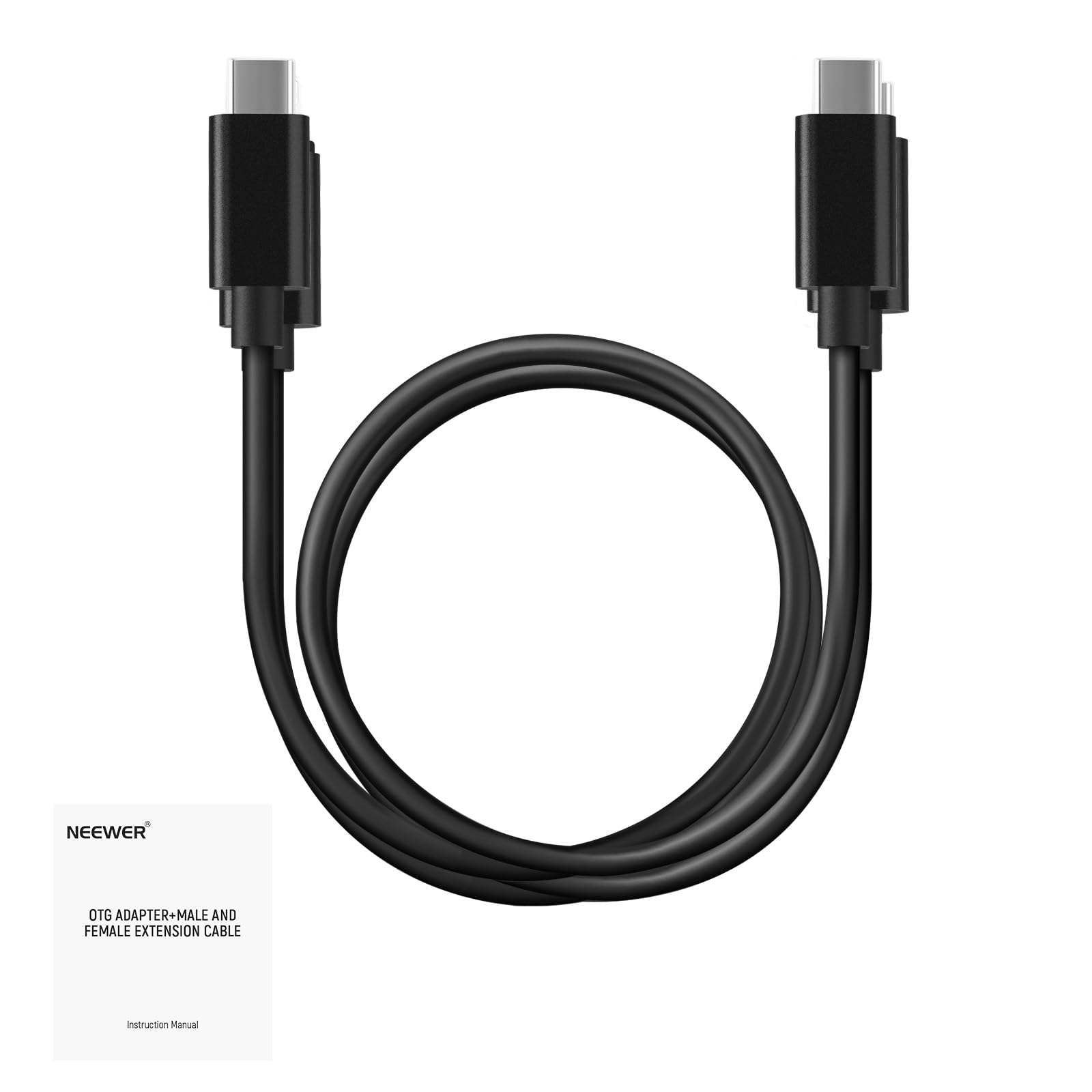 NEEWER 2 Pack OTG Cable Set, USB C to C & USB C to iOS, Male to Male DAC Audio Output Cable Compatible with iPhone iPad Android MacBook Laptop PC, 18"/45cm, LM6