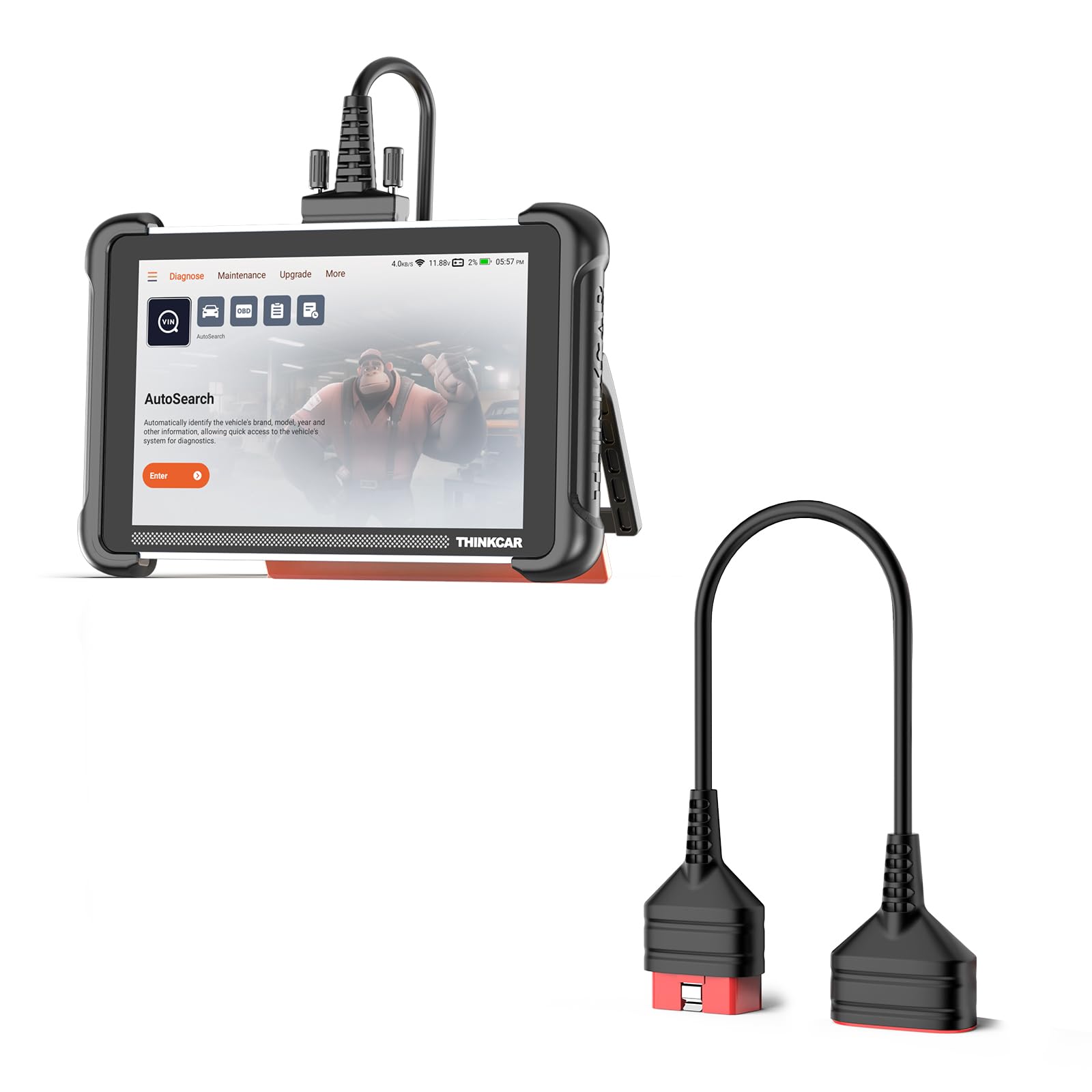 THINKSCAN689 with Universal 16 Pin Male to Female OBD2 Extension Cable (60cm, 2 feet)
