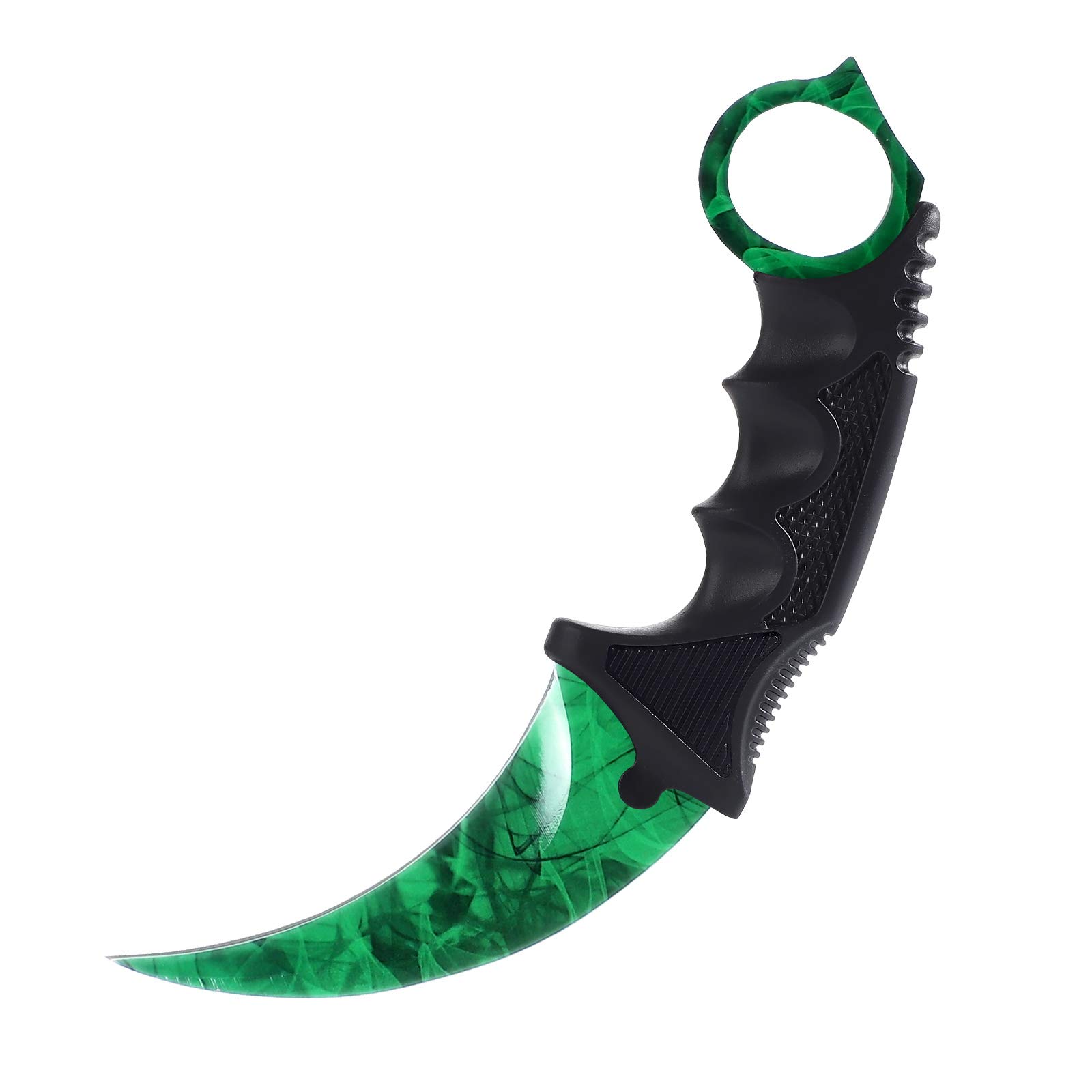 TOPOINT Karambit Knife, Stainless Steel Fixed Blade Knife with Sheath and Cord Knife CS-GO for Hunting Camping and Field Survival (Green)