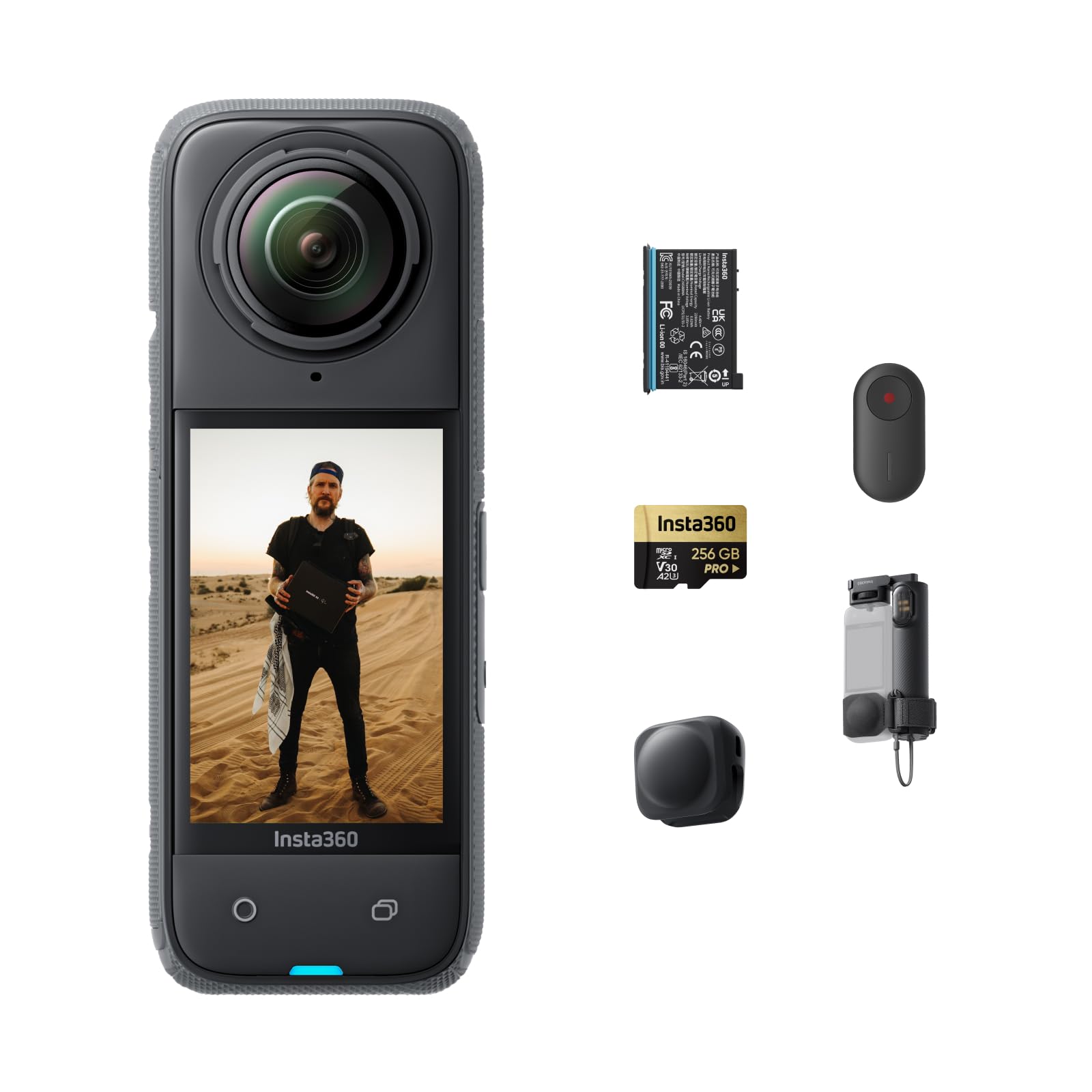 Insta360 X4 Peter McKinnon - Waterproof 8K 360 Action Camera, 4K Wide-Angle Video, Invisible Selfie Stick Effect, Removable Lens Guards, 135 Min Battery Life, AI Editing, Stabilization