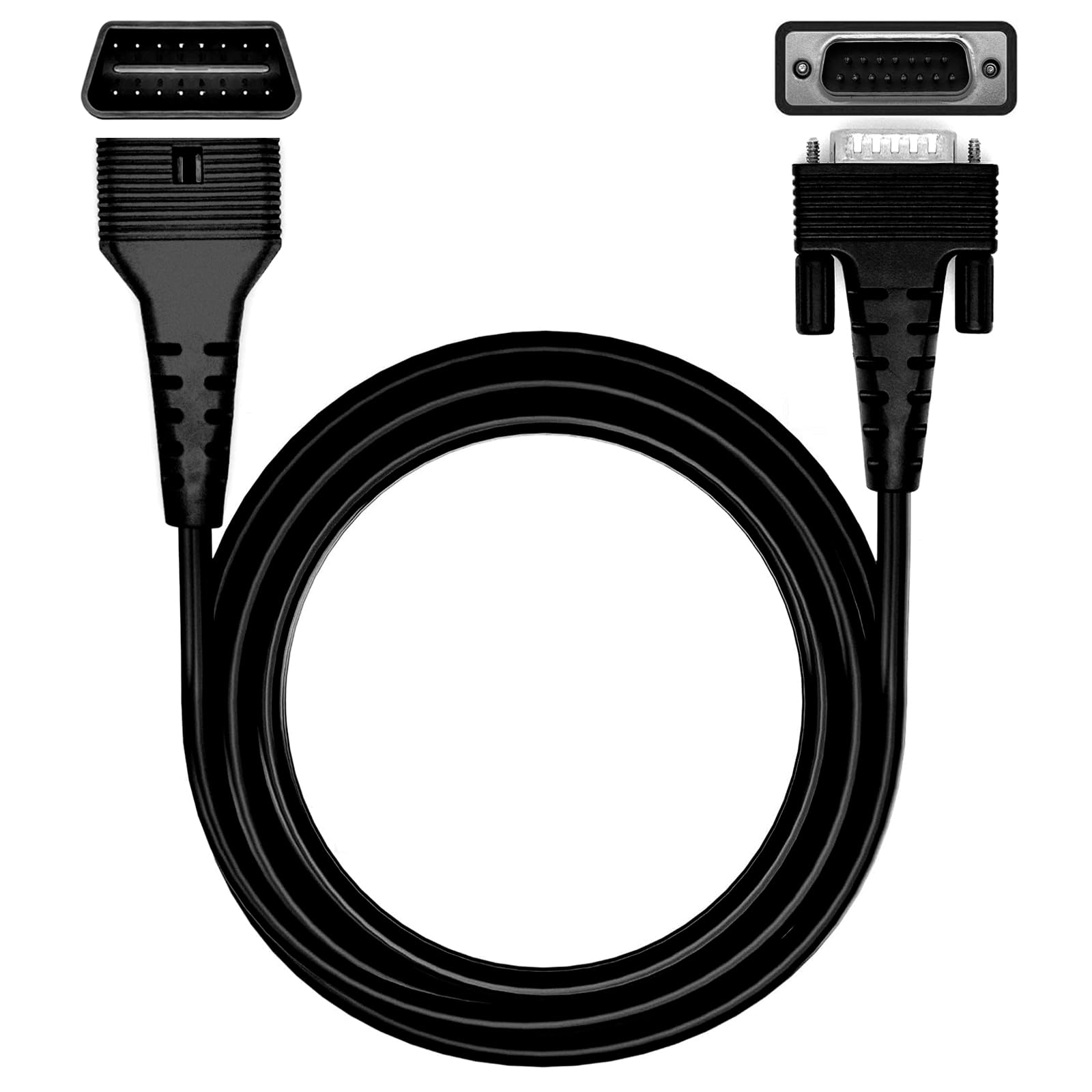 Main Cable Fit for Ancel DS100 DS200 DS500 FX6000 FX6100 DB15 Male OBD2 Diagnostic Scanner 16-PIN Male to 15-PIN Male OBD-II Test Replacement Cable Connector Adapter - 3.9ft/120cm