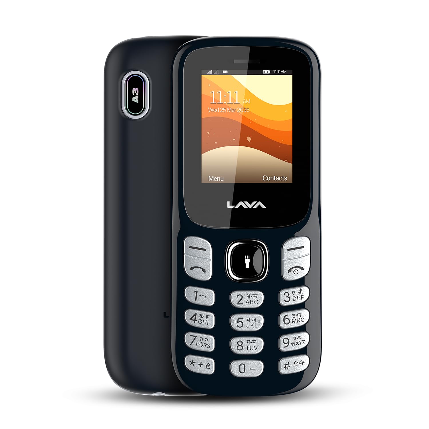 Lava A3 King 2026 Dual Sim Keypad Mobile Phone | 1750mAh Big Battery | 1.8" Large Display | 7 Languages Read & Write Support | Vibration Alert (Blue)