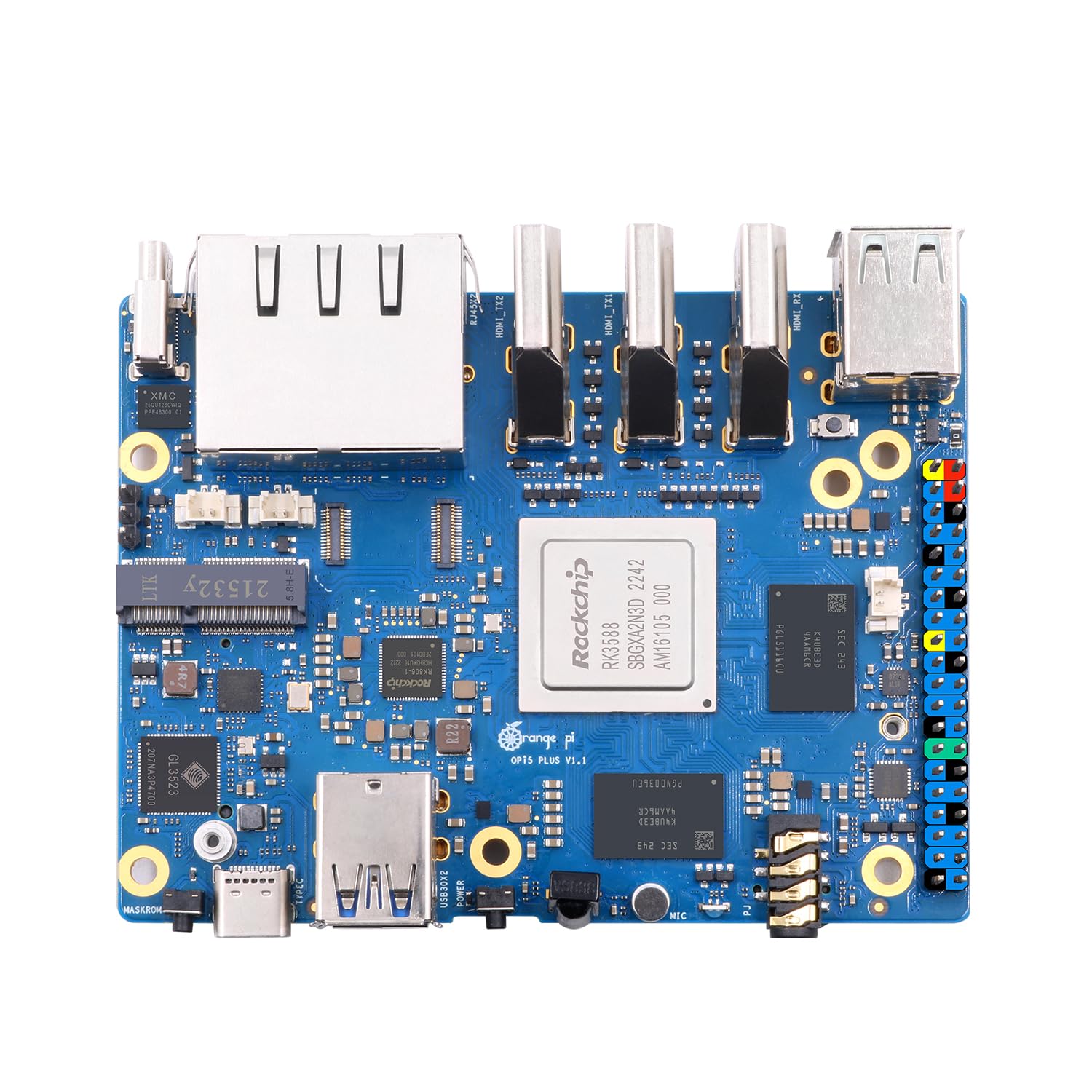 Orange Pi 5 Plus 8GB RK3588 8 Core 64 Bit Single Board Computer, 2.4GHz Frequency 8K Video Decoding Open Source Development Board Run Orange Pi OS, Android, Debian, Ubuntu