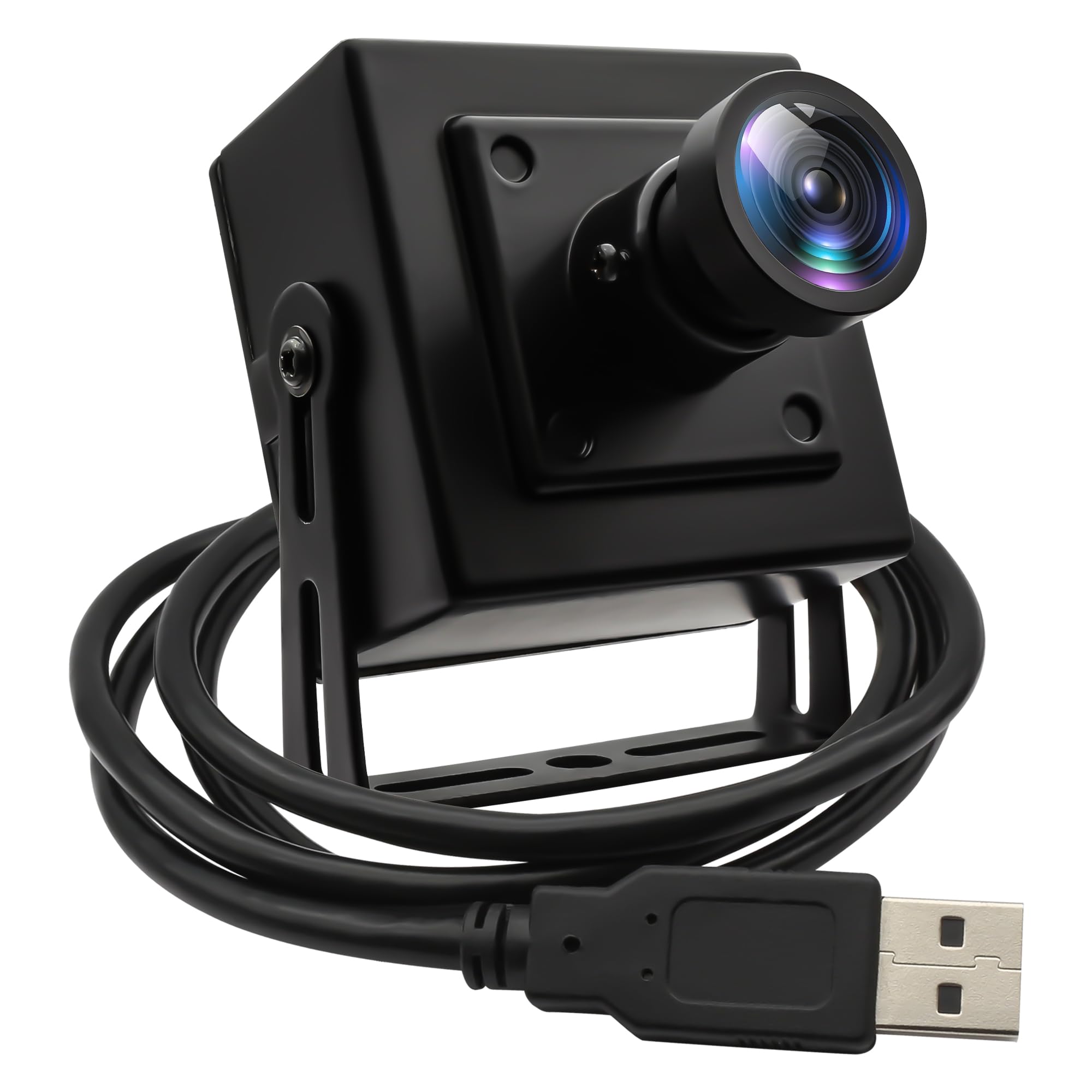ELP 16MP Wide Angle USB Camera for Raspberry Pi and Computer 4K Web Camera for Desktop Computer Mini UVC USB2.0 PC Camera 120Degree Web Cam IMX298 Industrial Lightburn Camera for Laptop,Jetson Nano