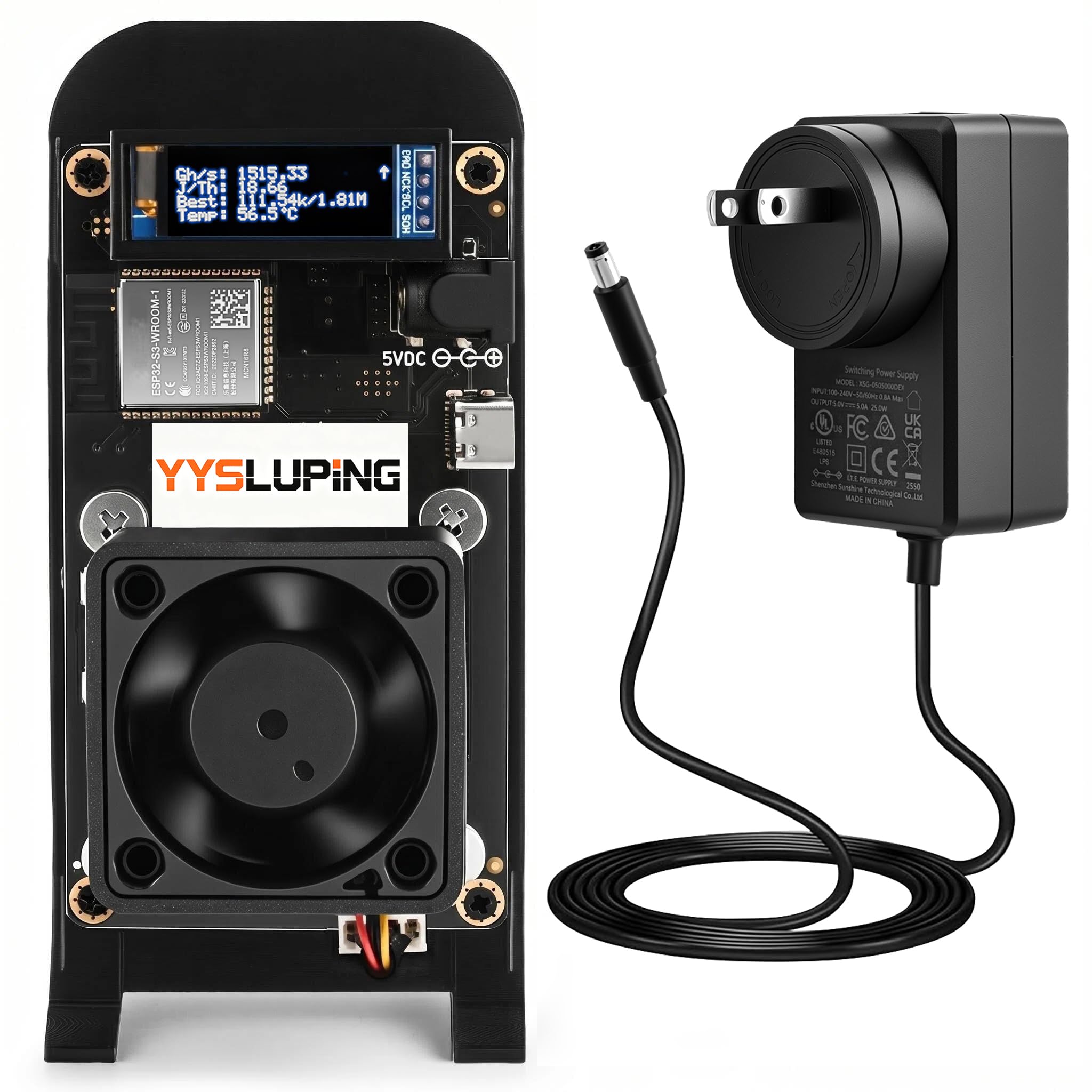YYSLUPING 1.5TH/s 601 Bitcoin Miner Black, Home Crypto Miner