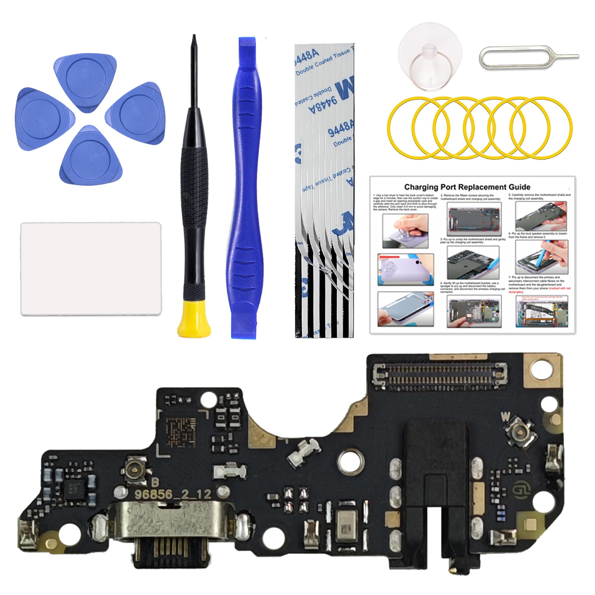 Charging Port Replacement Kit Compatible with Moto G Power 5G 2023 US Version, Dock Board USB-C Connector Only for Moto G Power 5G (2023), with Instruction Manual, Toolkit
