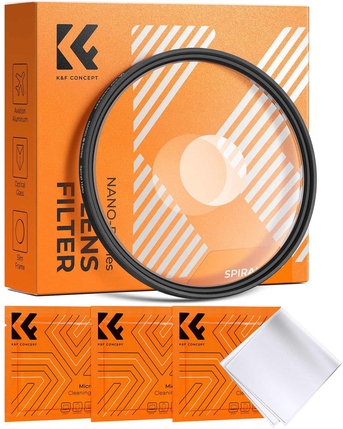 K&F CONCEPT 82mm Spiral Halo Camera Lens Filter