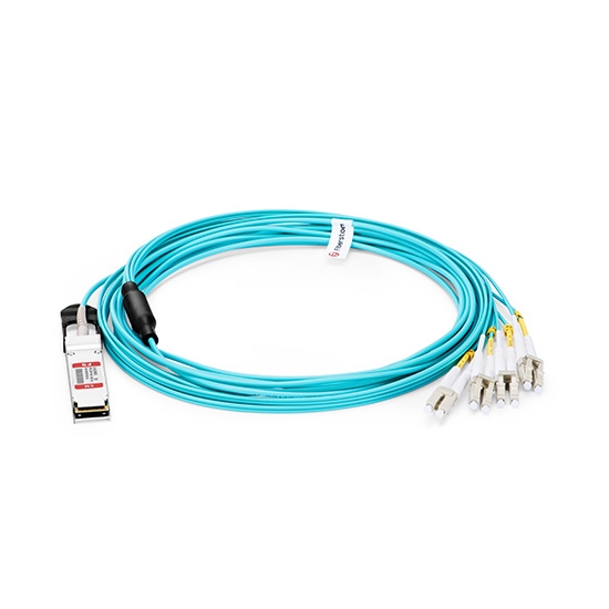 30m (98ft) Juniper Networks EX-QSFP-8LC-AOC30M Compatible 40G QSFP+ to 4 Duplex LC Breakout Active Optical Cable